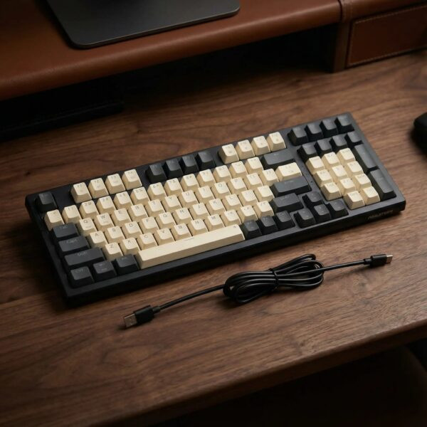 Bàn phím cơ Newmen GM328 Pro, E-Sports, Type-C, White-Grey