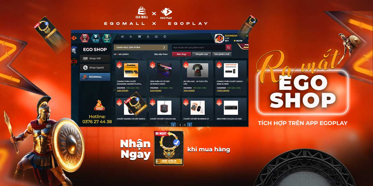 Ra mắt SHOP EGOMALL trên nền tảng EGOPLAY - Ưu đãi liền tay, nhận ngay kẻo lỡ!