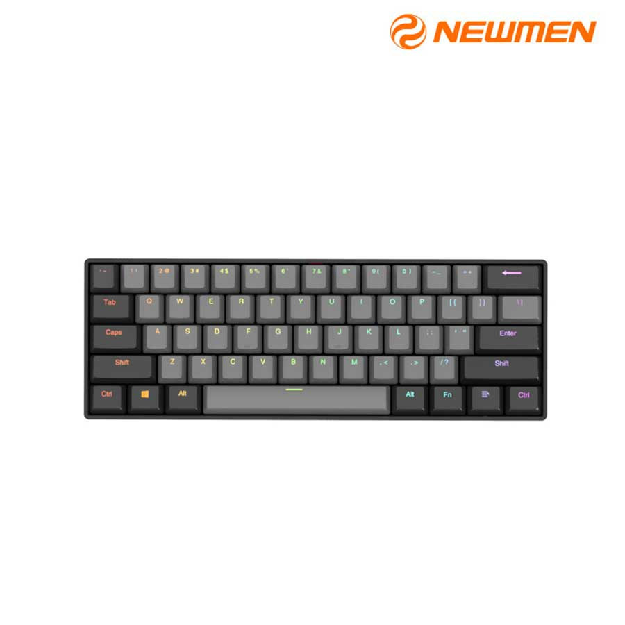 Bàn phím cơ không dây Newmen GM610 Xám