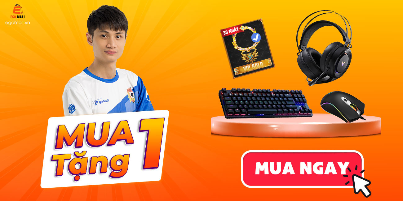 EGO MALL ưu đãi đặc biệt Mua 1 Tặng 1: Tặng VIP GOLD lên đến 90 ngày Cho Anh Em AOE