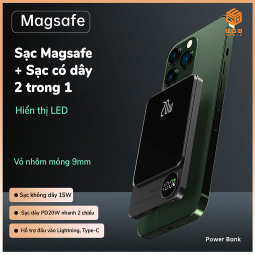 Sạc dự phòng Magsafe không dây từ tính Q9