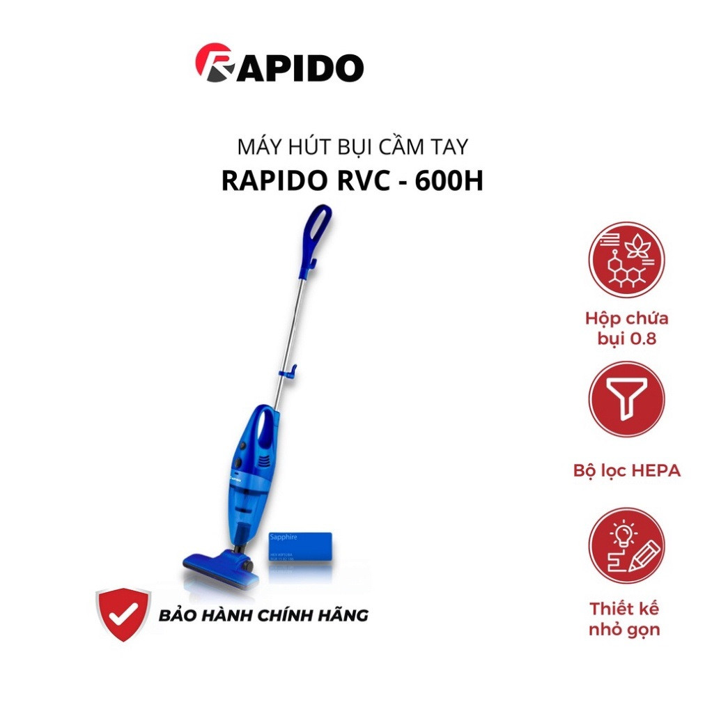 Máy hút bụi cầm tay Rapido RVC-600H