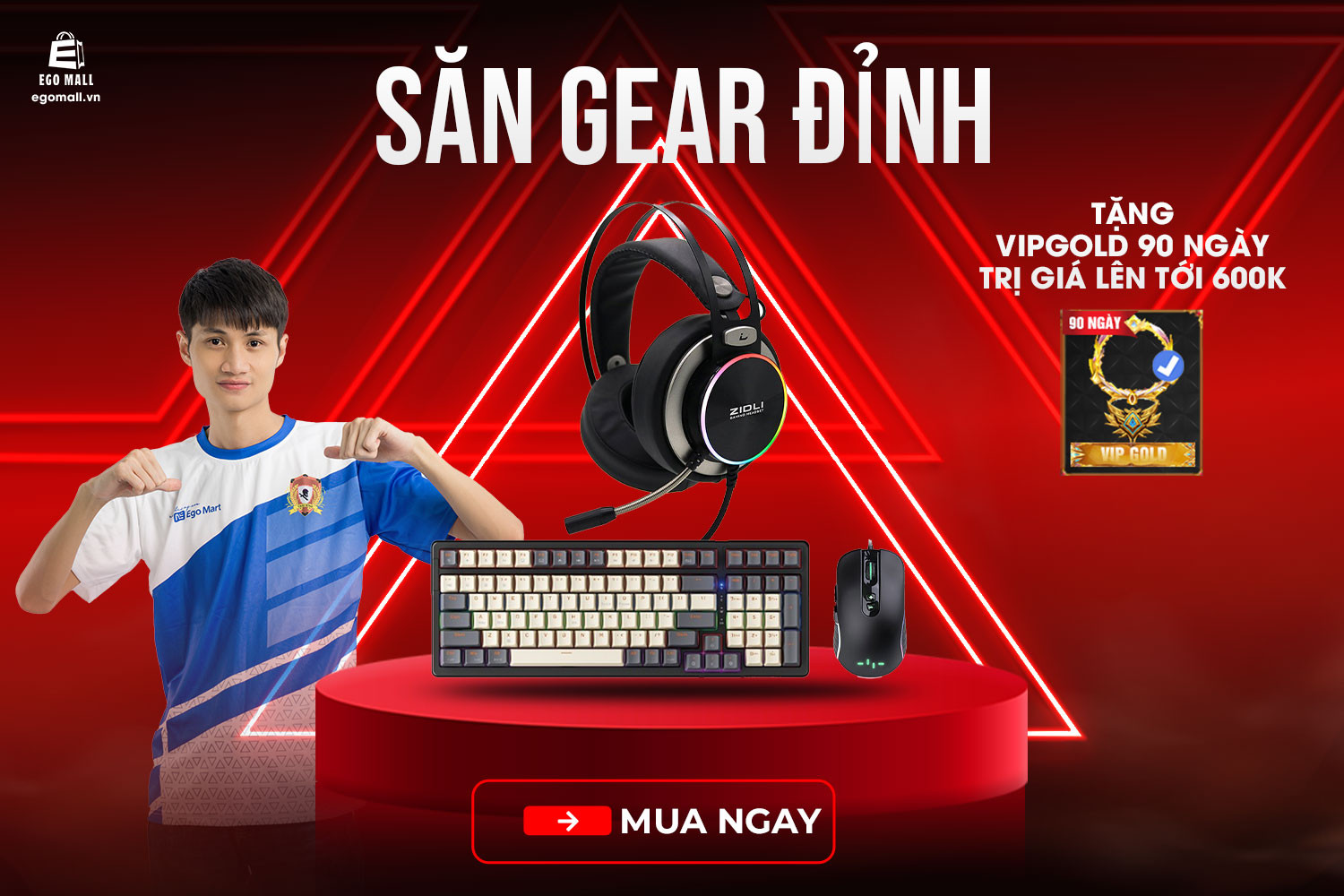 săn game gear tặng VIP GOLD lên đến 90 ngày trên EGO PLAY