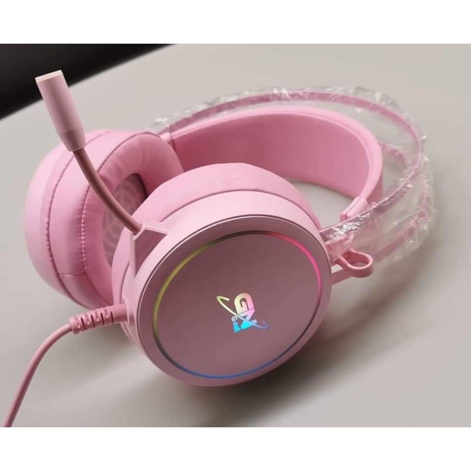 Tai nghe có dây Gnet G09 7.1 LED RGB Pink