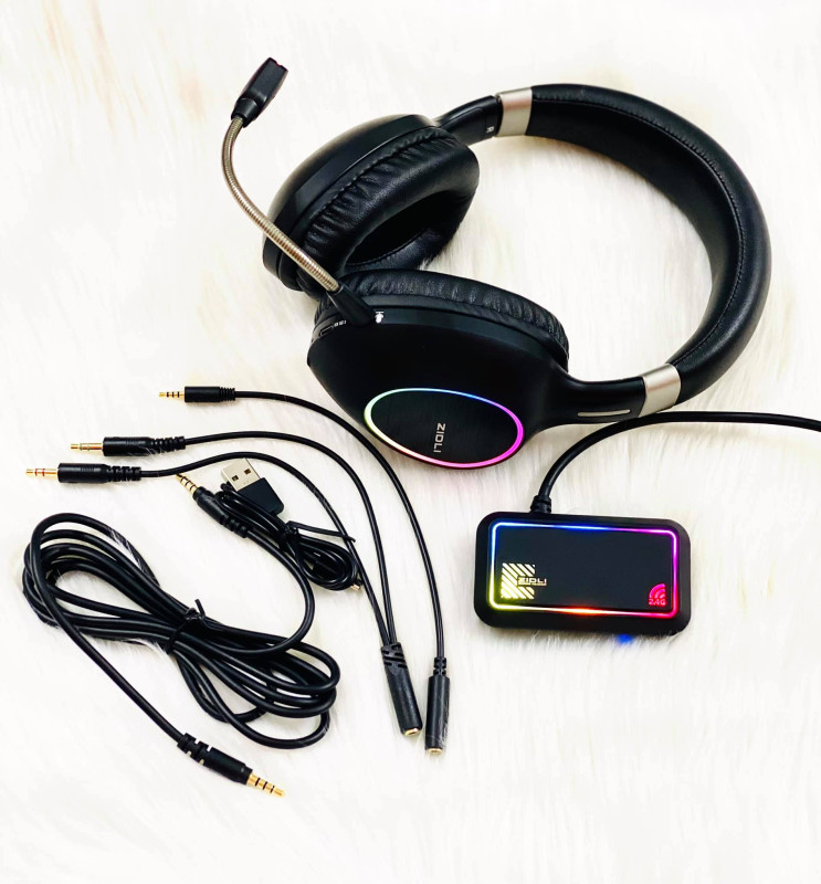 Tai nghe Gaming Zidli Fcore AH1 Ultralight RGB 3D 7.1 Wireless - Dual mode