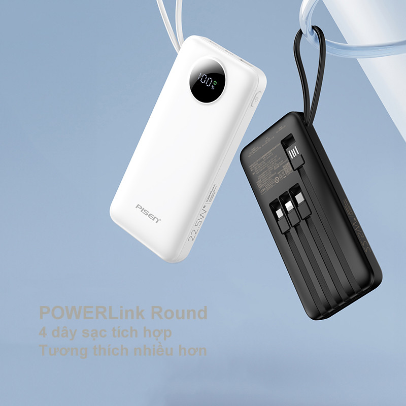 PISEN QUICK POWERLink Round 22.5W 10000mAh