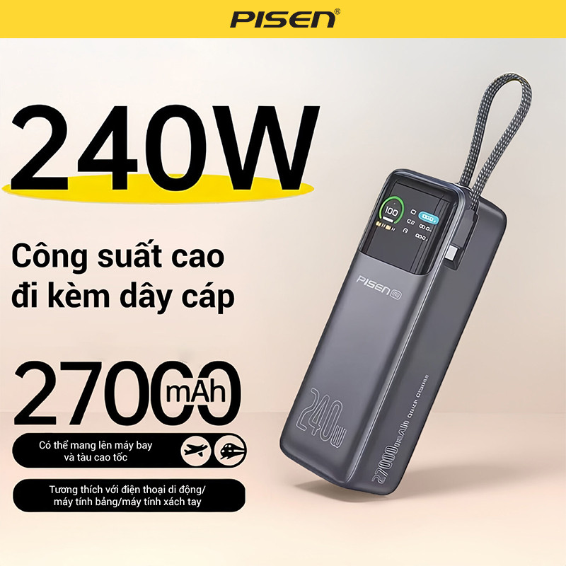 Sạc dự phòng PISEN PRO Bolt 240W - PowerLap